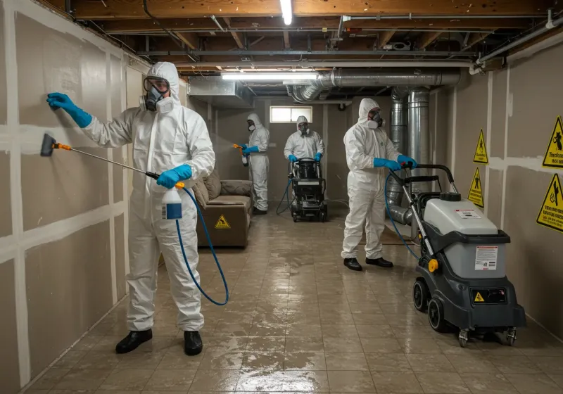 Basement Moisture Removal and Structural Drying process in Independence, IA